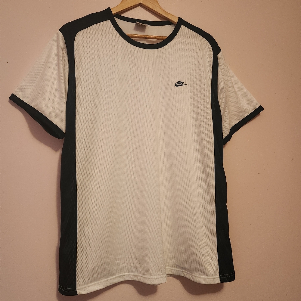 Vintage Nike Dri-FIT Mesh Panel T-ShirtSize XL Y2K Gray Tag
